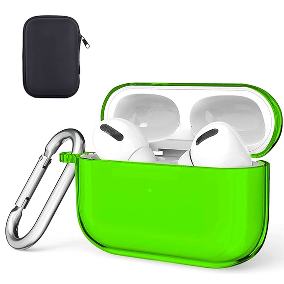 None Other - NWOT Chartreuse Green, Air Pods Pro, Wireless Charging case, Case!